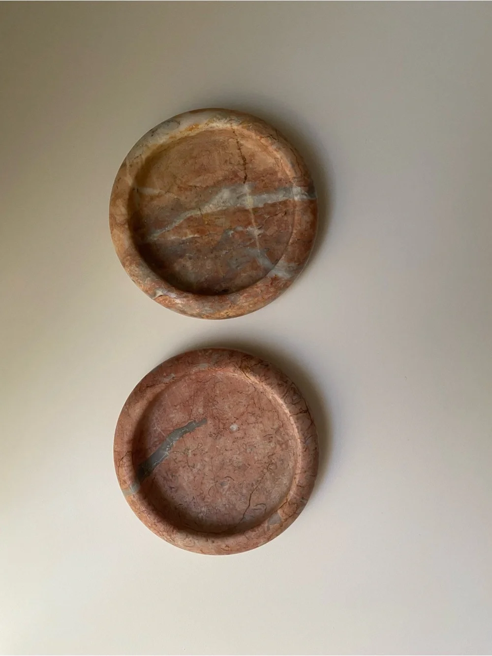 Vintage Marble stone pink coasters
